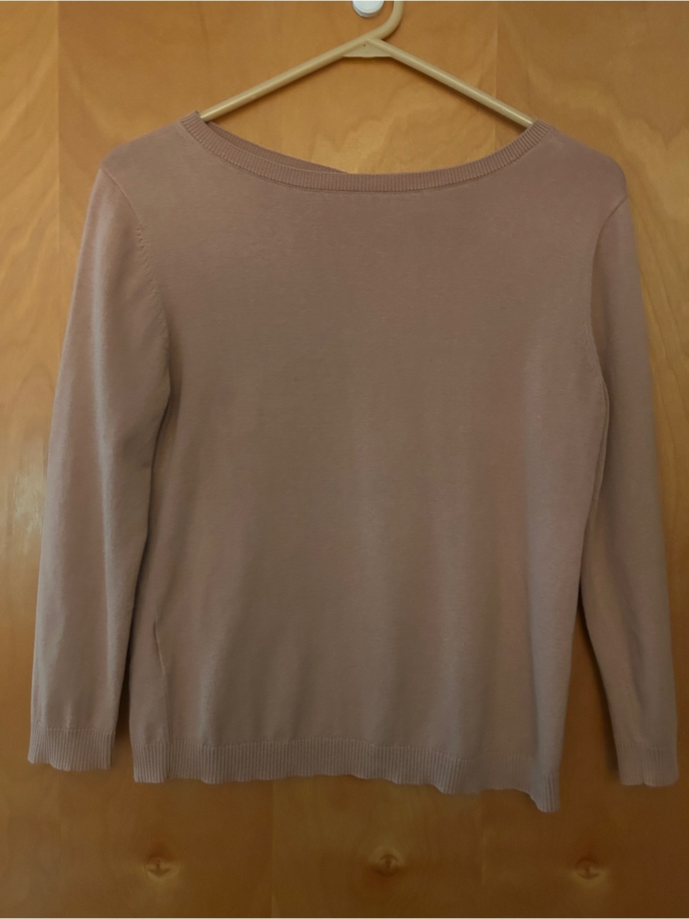 Ann Taylor Women's Scoop Neck Sweater in Pale Pink